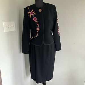 Vintage Orlando Rossi embellished wool suit